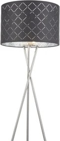 Globo 15228S1 Állólámpa textil ,fekete-ezüst,kábel 1,8 m, Schalter, ø: 620, H:1600, exkl. 1xE27 60W 230V