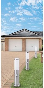 Rabalux 8267 - Kültéri lámpa érzékelővel INOX TORCH 1xE27/25W/230V IP44