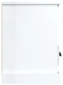 fehér magasfényű szerelt fa TV-szekrény 100x35x50 cm