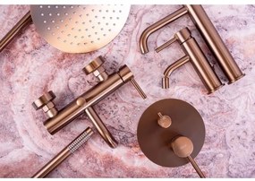 REA-B1112 - Mosdócsaptelep LUNGO 16,5 cm szálcsiszolt réz