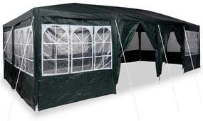 Bútor Sátor 12 Oldallal Zöld 8x4 m PE