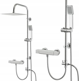 Zuhanyszett Króm Zuhanykabinhoz Esőztető Csapteleppel 30CM