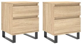 2 db sonoma tölgy éjjeliszekrény 40 x 35 x 50 cm
