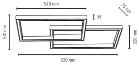 Spot-Light 91402274 - LED dimmelhető lámpatest RAMME LED/48W/230V + távirányító matt tölgy