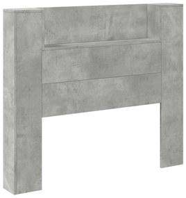 Fejtámla polcokkal Beton Szürke 120 x 16,5 x 103,5 cm Faanyag