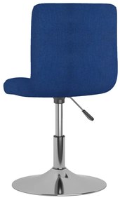 4 db kék szövet forgó étkezőszék