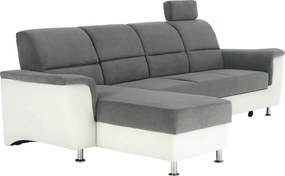 Kissarok, textilbőr fehér/szövet szürke, balos, SANTIAGO