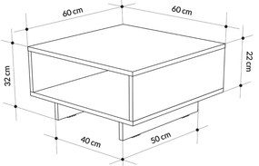 Dohányzóasztal Hola - Anthracite