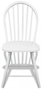 6 db fehér tömör gumifa étkezőszék