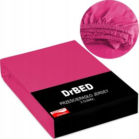 Gumis lepedő 180 x 200 Jersey Tapadó Puha Rózsaszín Lengyel