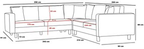 Sarokkanapé Berlunetta (antracit + arany). 1106791