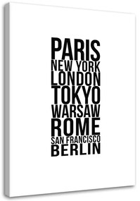 Gario Vászonkép Párizs, Londo, Tokió Méret: 40 x 60 cm