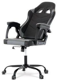 Szürke Ekobőr Gamer Szék, Hinta Mechanikával. KA-L626 GREY