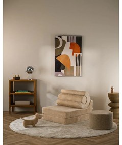 Világosbarna kordbársony gyerek fotel Flipster – Wigiwama