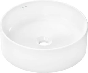 Hansgrohe Xuniva S asztali mosogató 40x40 cm fehér fényes felülettel akkumulátornyílás nélkül, túlfolyó nélkül 61071450