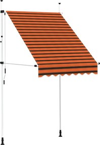 vidaXL narancssárga és barna kézzel feltekerhető napellenző 150 cm