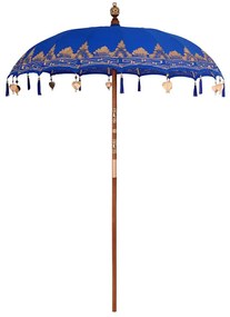 Balinéz Napernyő 260 Kék 180-190 cm Pamut és tömör fa