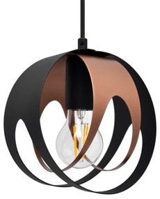 Csillár zsinóron MOONLIGHT 3xE27/15W/230V fekete/réz