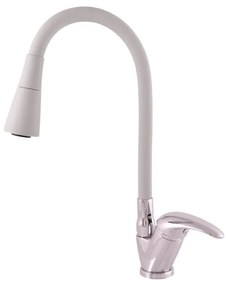 RAV Slezák SA006.0/13S - SAZAVA mosogató csaptelep 35,6 cm, szürke/fényes króm