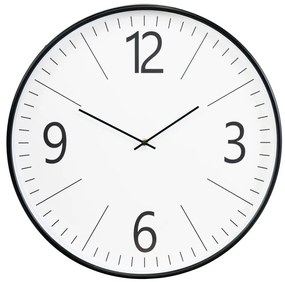 Biel falióra, műanyag, fekete, fehér, hangtalan, 51 cm