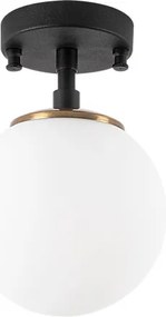 Atmaca 10210 fekete-antik fém-üveg függőlámpa, Ø15 cm