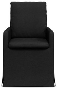 Étkező Székek 2 pcs Fekete 57 x 67 x 98 cm szövet