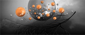 Narancssárga gömbök képe (120x50 cm)