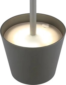 Globo 58488G-LED Dimmelhető érintéses tölthető kültéri asztali lámpa VANNIE 3W/5V IP54 1800mAh szürke