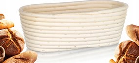Természetes Kenyérsütő Kosár ovális rattan kenyérhez 26x13x9