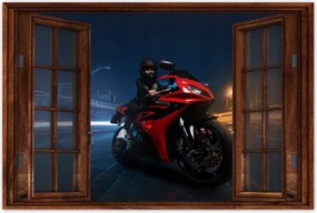 Poszterek 120x80 Piros motorkerékpár versenyautó