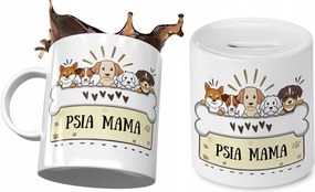 Kutyás bögre persely ajándék szett fényképes nyomtatással