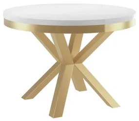 WIKI II Étkezőasztal 120 cm (fehér / arany)