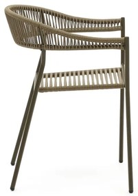 Khaki műrattan étkezőszék szett 4 db-os Futadera – Kave Home