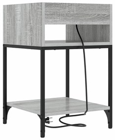 Éjjeli Szekrények 2 pcs Szürke sonoma 40 x 40 x 61 cm Faanyag