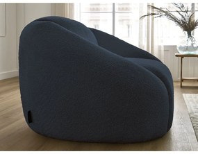 Sötétkék buklé fotel Tina – Bobochic Paris