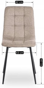 Bézs Szövet Étkezőszék. PERU 2