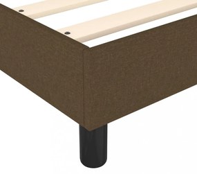 sötétbarna szövet ágykeret matrac nélkül 80x200 cm