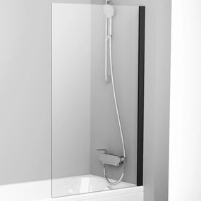Ravak Pivot zuhanyparaván 80 cm egyrészes fekete matt/átlátszó üveg 79840300Z1