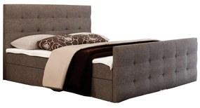 Franciaágy Boxspring 200 cm Milagros 2 (szürke) (matraccal és tárolóhellyel). 1047241
