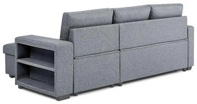 Catini PORTIVA univerzális sarokkanapé tárolóval és USB-csatlakozóval, szürke