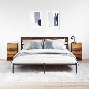 2 db antik fa éjjeliszekrények 3 fiókkal 39x35x65 cm