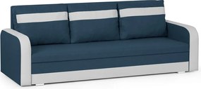 KONRAD Háromszemélyes kinyitható kanapé Sötétkék/fehér