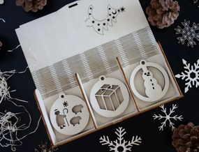 Fa karácsonyi díszek, 1 darab 18 darab