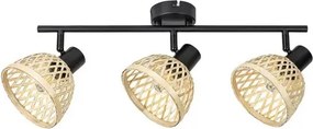Rabalux rattan beltéri spotlámpa mennyezeti lámpa 3xe14 ip20 rattan matt fekete