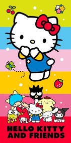 Hello Kitty Cute Friends fürdőlepedő, strand törölköző 70x140 cm (Fast Dry)