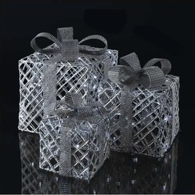 LED Karácsonyi dekoráció 72xLED/1,35W/230V ezüst