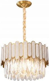 Arany-Ezüst Függő Csillár Kristályokkal Elegáns Design