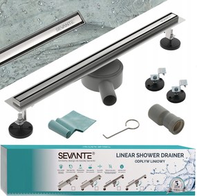 Lineáris lefolyó Slim 100 cm forgatható szifon inox acél 304 nagy áteresztőképesség