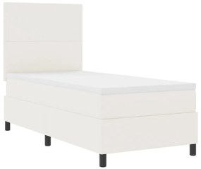 Box Spring Ágy Matrac Krém Egyszemélyes Kordbársony