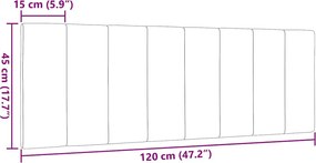 sötétszürke szövet fejtámla párna Hanko 120 cm
